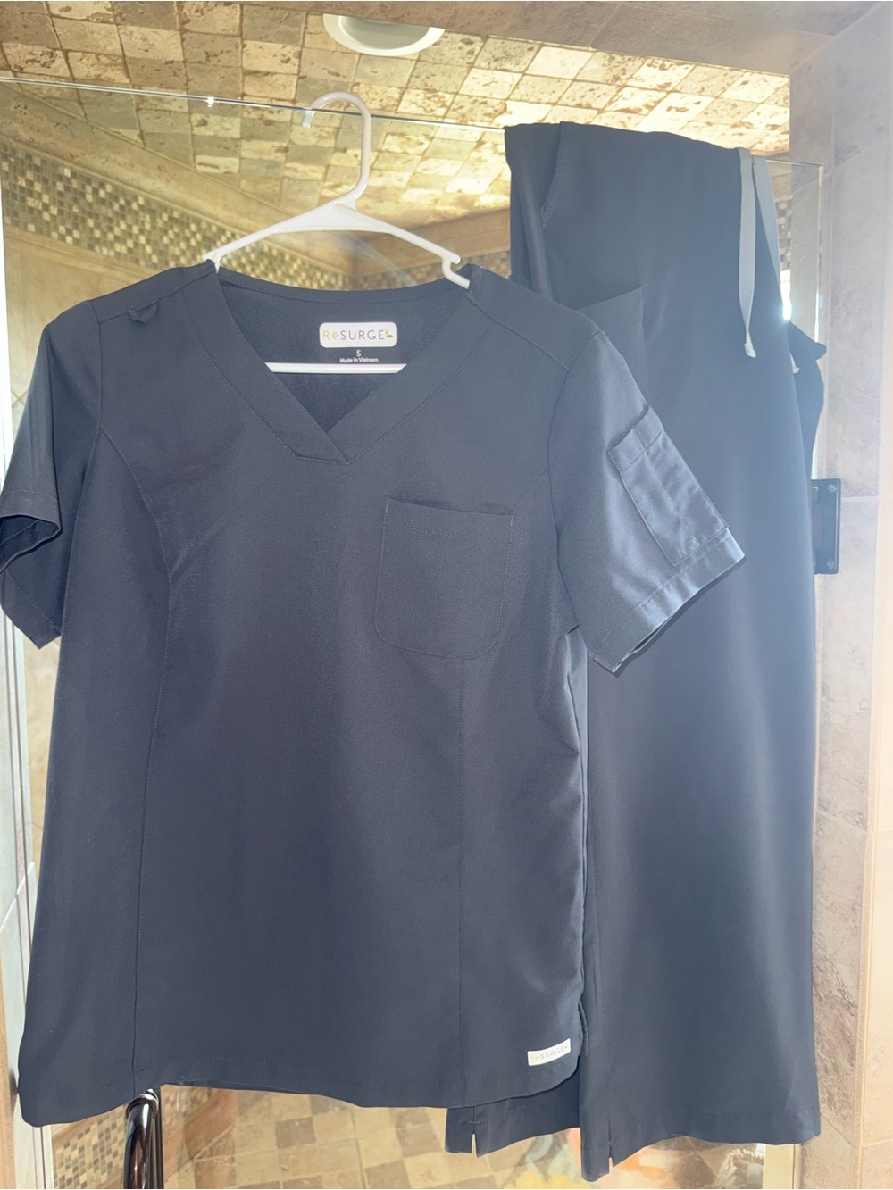 ReSurge Grey Scrub Top and Pants Set sz. SMALL NWOT!